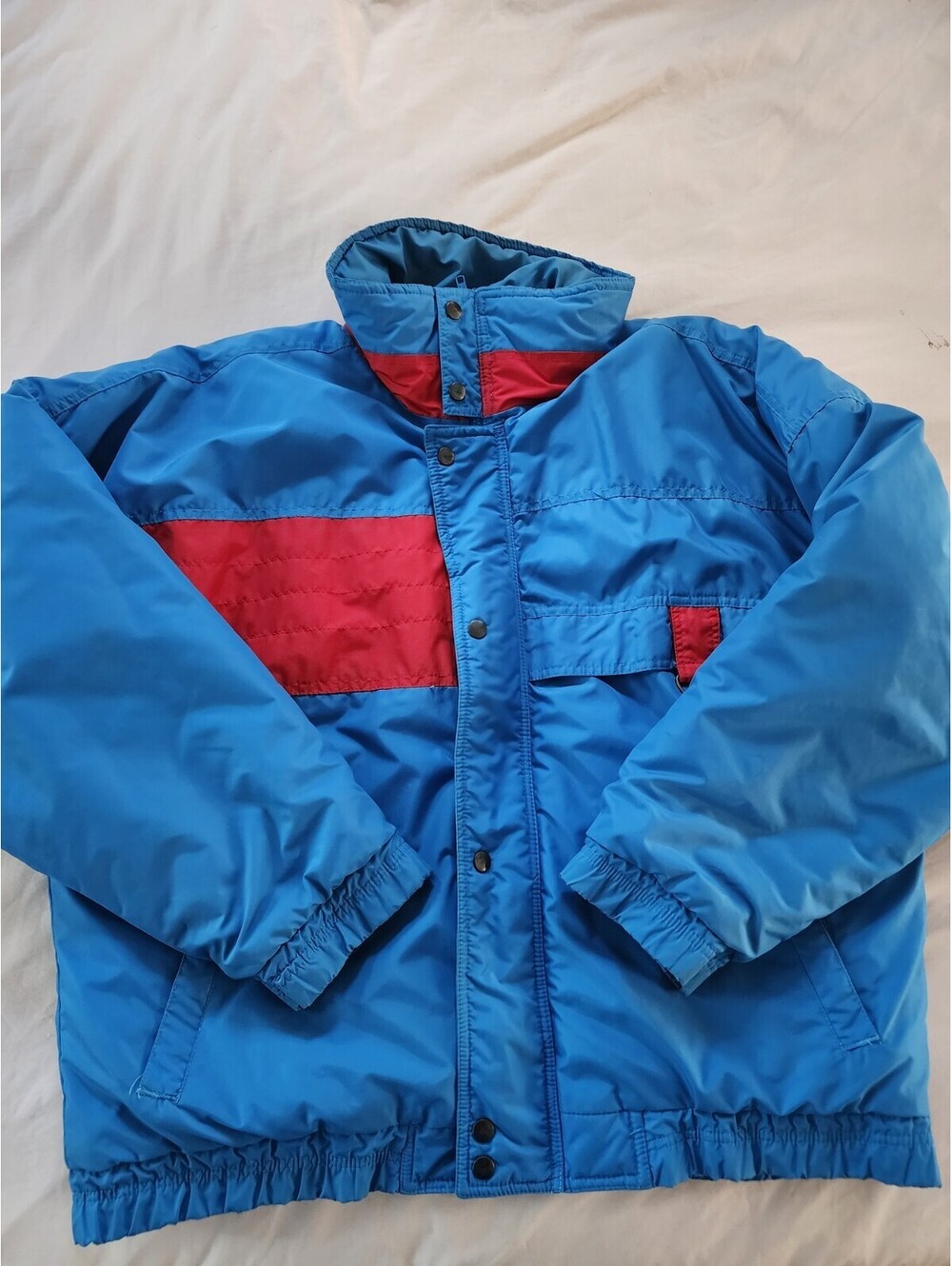 Trader Bay Men's XL Puffer Jacket Full Zip Blue Long Sleeve